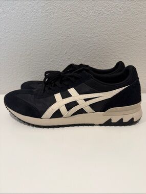 Onitsuka Tiger by Asics Black Sneakers with Cream Stripes